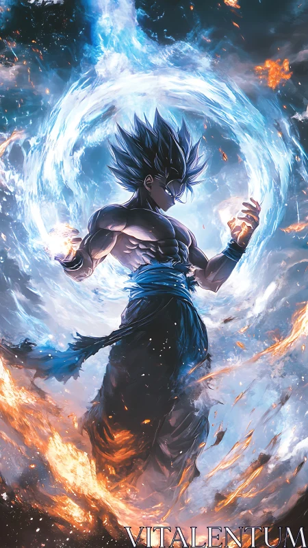 Stormlit warrior carves fire and water into living armor