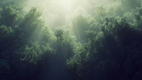 Radiant Forest Light: Discover Peaceful Sunlit Woodland Rays