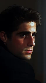 Moody portrait captures a young man in thoughtful silence