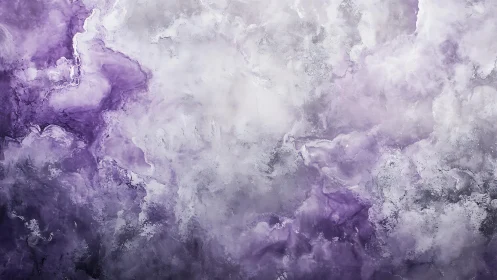 Abstract Purple and White Marble Texture, Soft Cloudy Style.