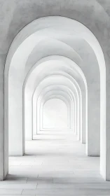 Endless white arches quietly rehearse the geometry of calm