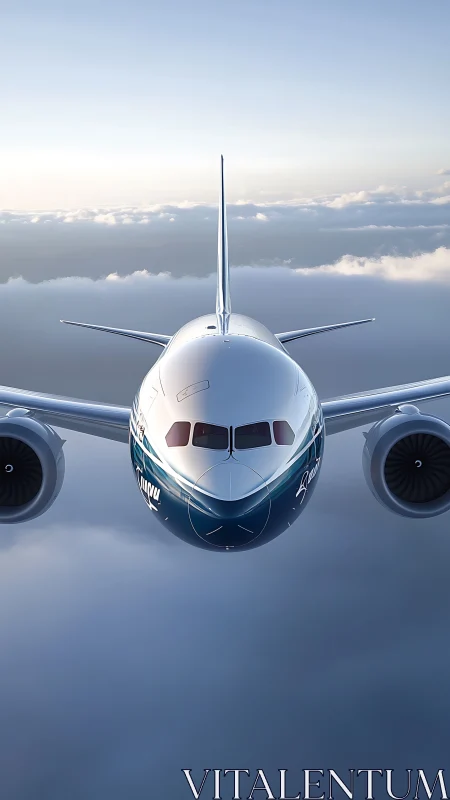 Photorealistic frontal jet portrait with axial symmetry emphasis.