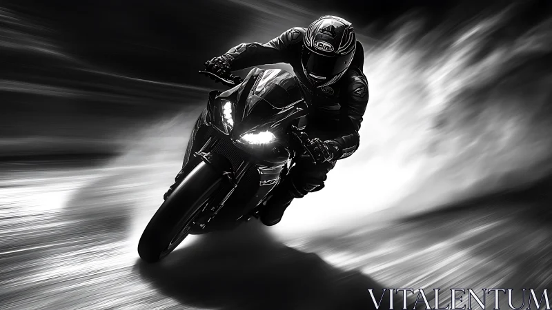 Midnight superbike slices through light like liquid thunder
