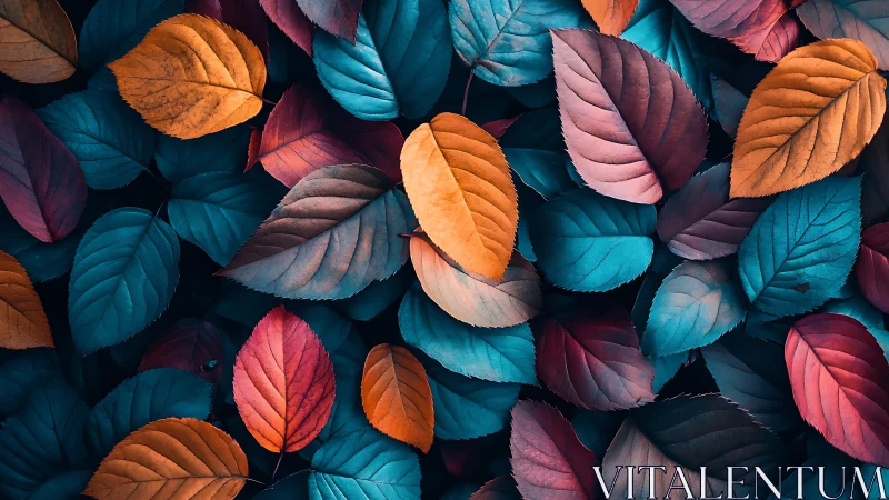 Chromatic forest floor where midnight kisses ember leaves.