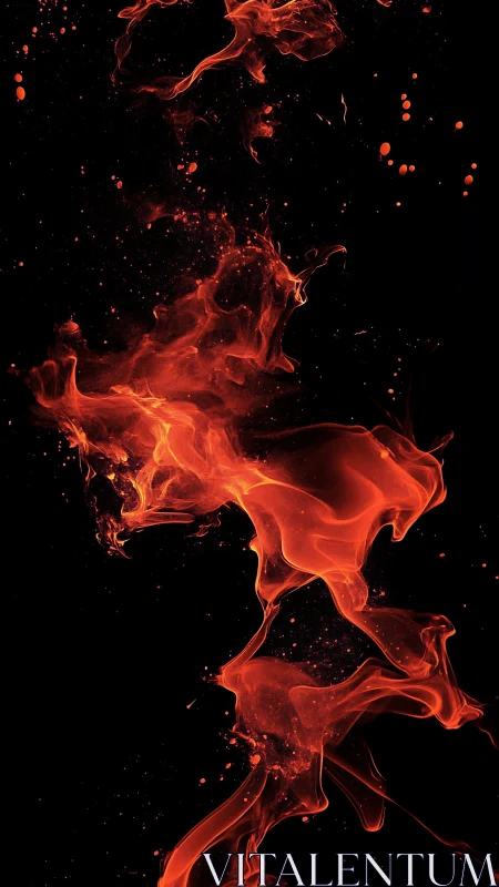 Inferno Bloom: Liquid Fire Dancing Through Void.