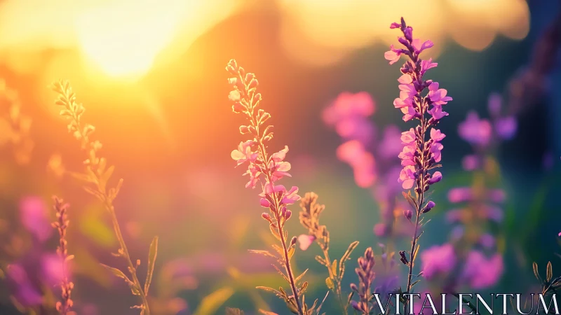 Golden Hour Wildflowers: Nature's Glowing Palette.