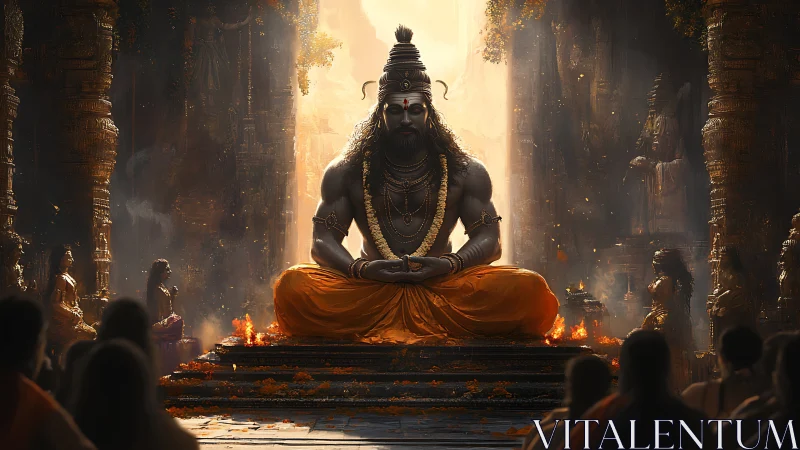 Sacred meditation scene welcomes quiet reflection and reverence