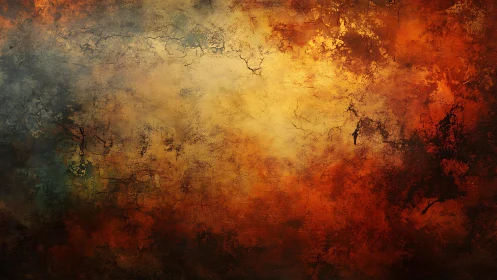 Warm Abstract Grunge Texture with Earthy Tones and Cracks.