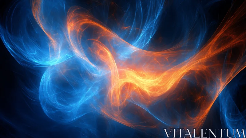 Bilateral energy currents in blue and orange plasma flow.