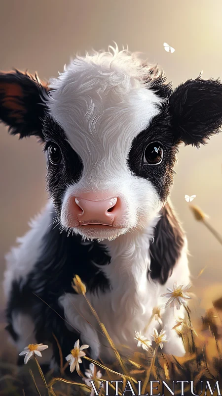 High-detail digital calf portrait with soft depth-of-field rendering
