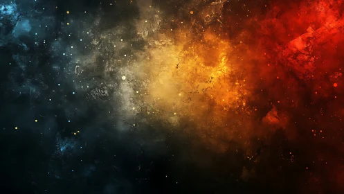 Glowing cosmic nebula blending cool night and warm ember tones.