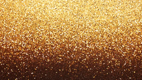 Gold glitter gradient texture with dense particle field.