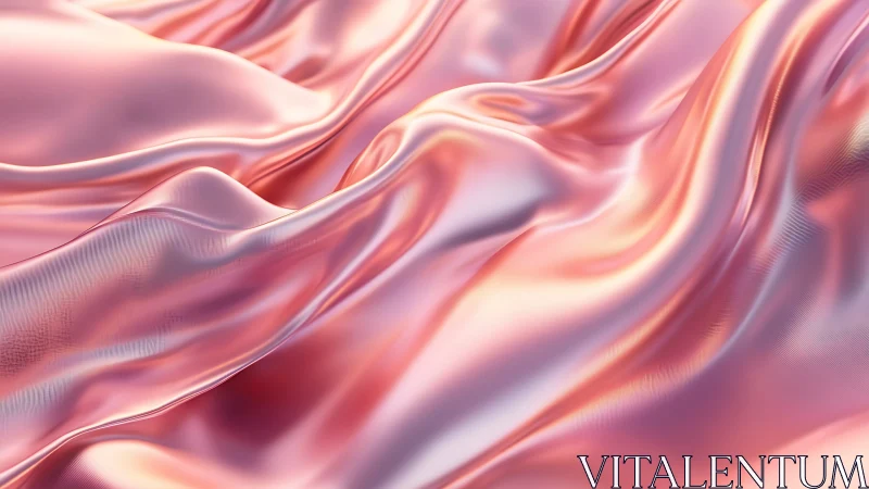 Rendered metallic fabric surface forms continuous folded waves