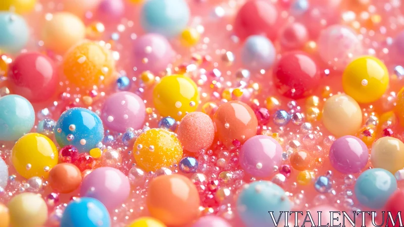 Candy-colored bubble garden in a dreamy sugar swirl.