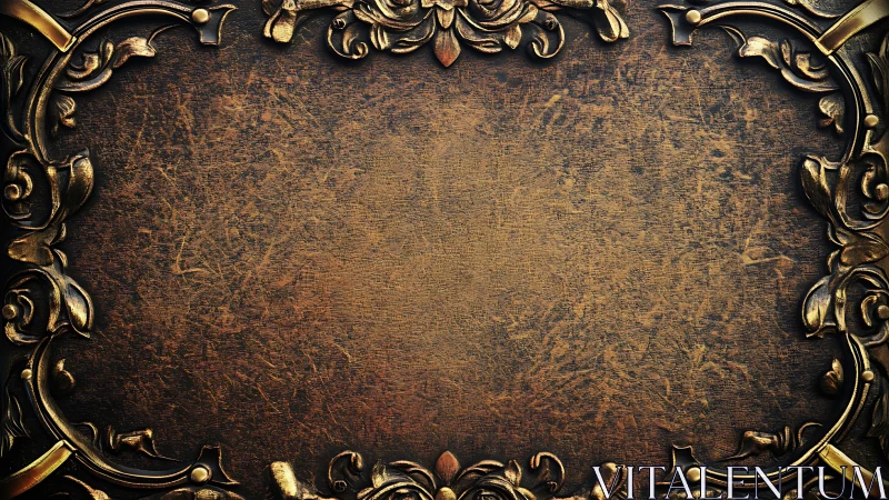 Ornate golden frame invites a warm vintage story to unfold