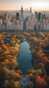 Central Park’s autumn mirror carves a river through towers