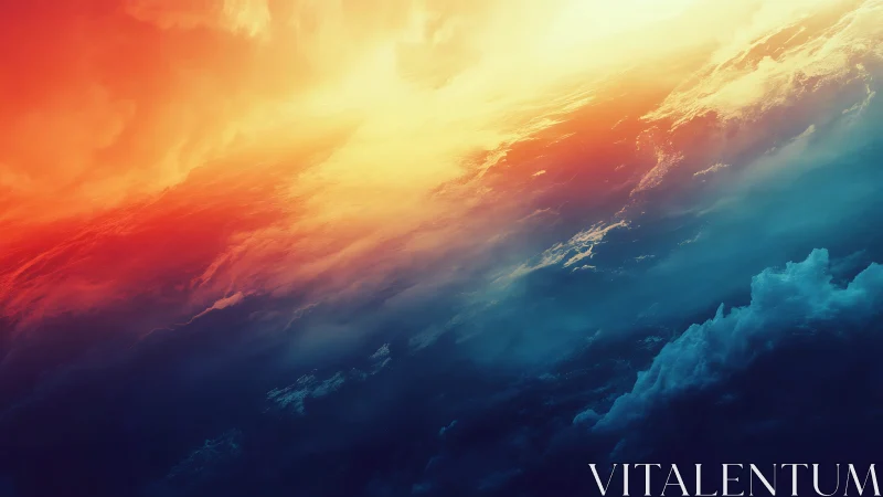 Atmospheric gradient horizon with thermal-spectral cloud strata.