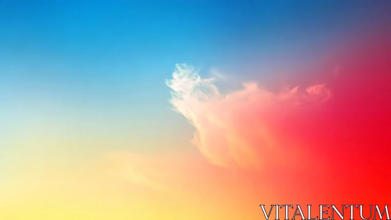 Cloud phoenix drifts between sunrise gold and neon dusk