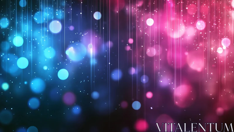 Abstract bokeh gradient with vertical light streaks divides frame