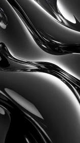 Liquid chrome waves drifting through a quiet monochrome dream.