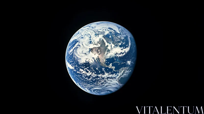 Gentle blue Earth floating like a shared home in space.