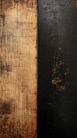Weathered duality where worn ochre collides with deep noir.