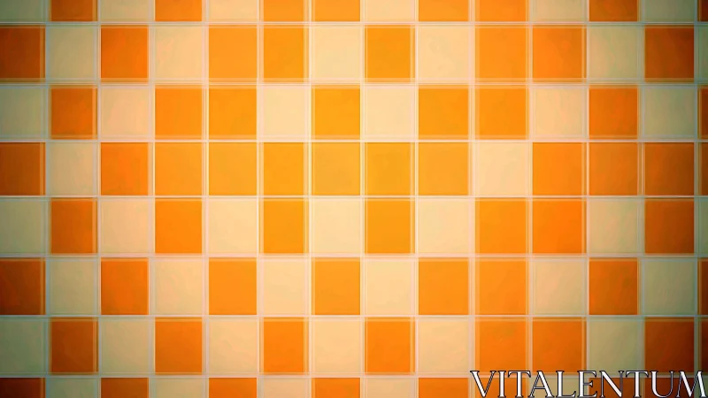 Chromatic grid of layered orange tiles under diffuse light.