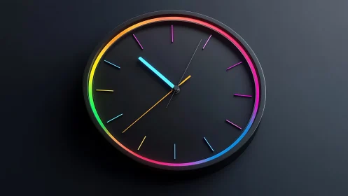Chromatic minimal wall clock with radial spectrum indices.