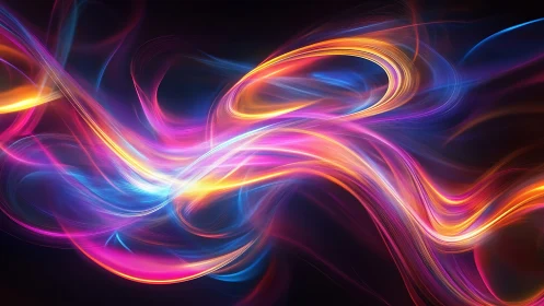 High-energy neon light trails form intertwined spectral ribbons