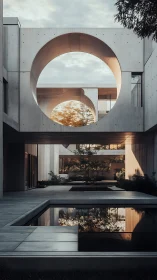 Circular courtyards serenade calm light and quiet reflections.