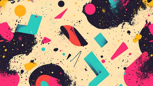 Chromatic vector scatter with layered splatter dynamics.