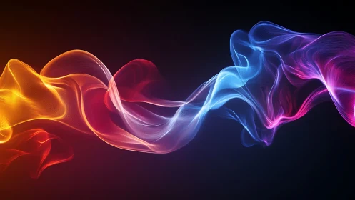 Chromatic ribbons quietly braid light into flowing music