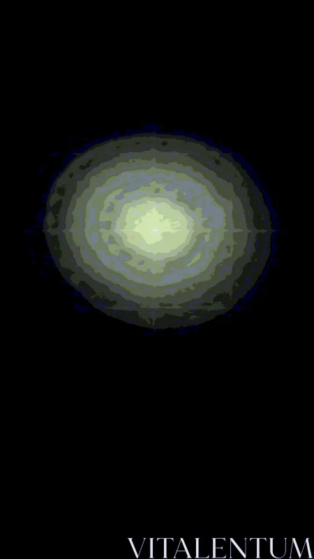 Radial luminescent orb rendered in concentric tonal bands