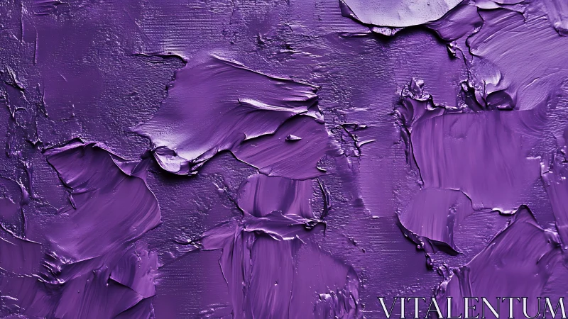 Velvety violet paint swirls in bold textured layers.