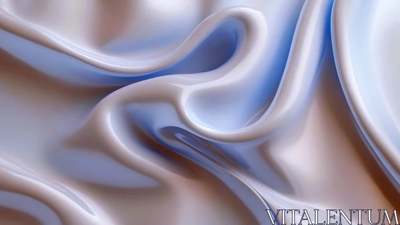 Specular satin folds with fluid, pearlescent reflectance mapping.