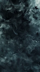 Dark teal atmospheric smoke wisps in abstract motion.