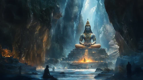 Cavern of silent gods and molten riverlight meditation.