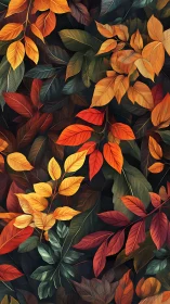 Autumn leaves tangled in a velvet dusk tapestry of color.