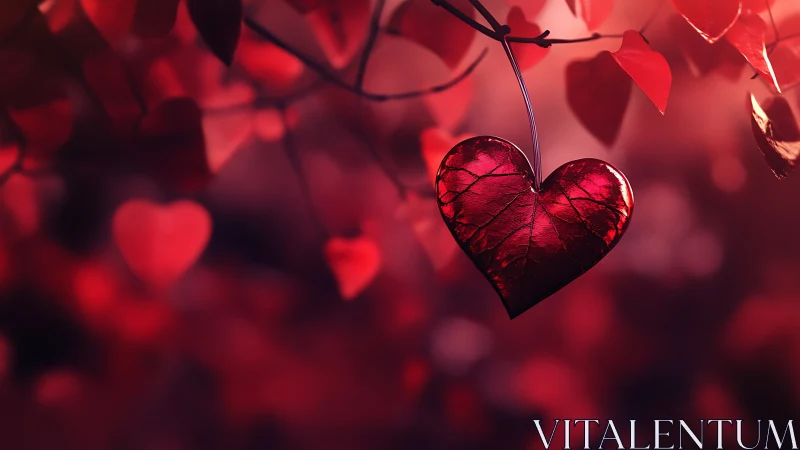 Glowing Hearts Suspended in Tender Light