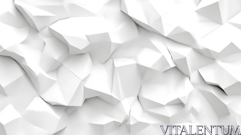White low poly surface forms sharp geometric relief pattern.