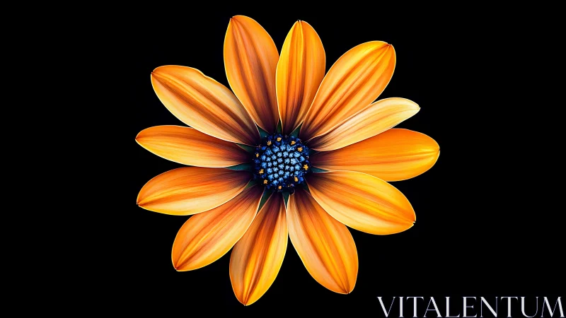 A Radiant Bloom: Warm Golden Daisy Flower Captures Natural Beauty