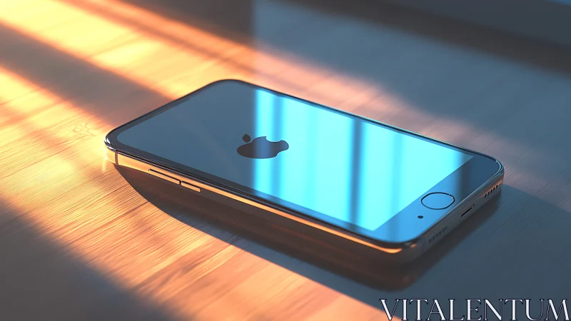 Luminous Device Bathed in Golden Hour Radiance.