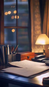 Late-night sketch desk hums under soft lamplight glow