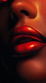 Close-up digital render shows red metallic lips and nose