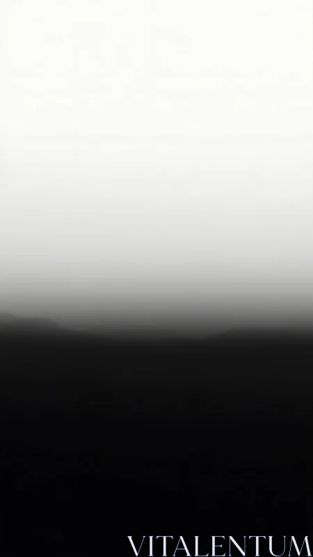 Monochrome vertical gradient field with soft atmospheric horizon band