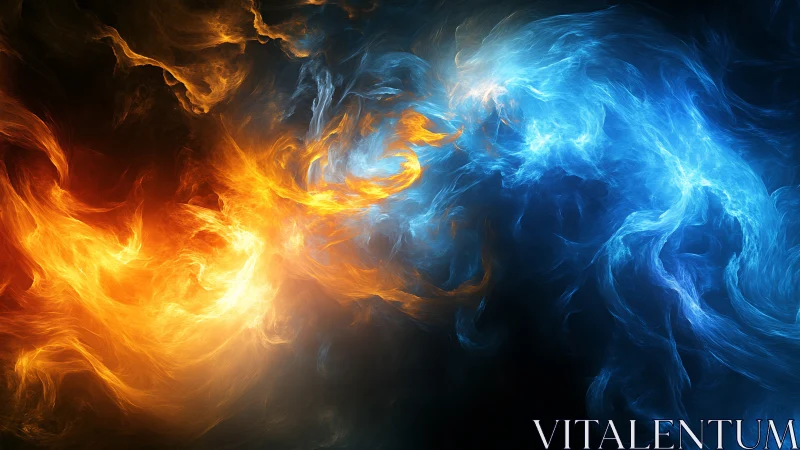 Collision of Fire and Ice: Ethereal Energy Emergence.