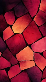 Lava-kissed stone mosaic glowing in ember-bright shards.