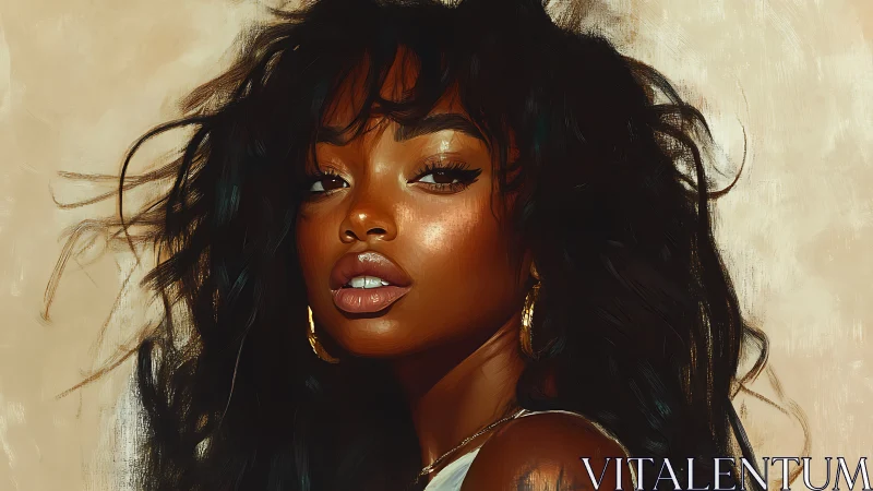 Radiant portrait of a confident woman in golden light.