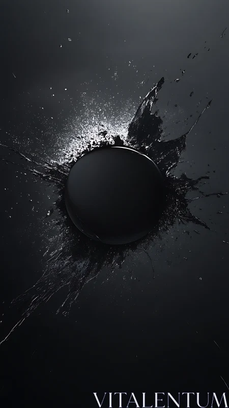 Midnight splash orb breaking the silence of deep shadow.