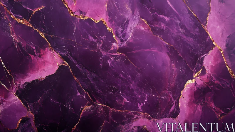 Purple marble slab with gold mineral veining pattern.